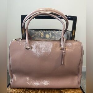 kate spade Patent Leather Satchel in Blush Pink